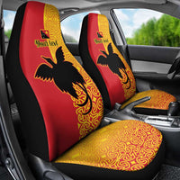 Papua New Guinea Oro Tapa Personalised Car Seat Cover Simple Bird of Paradise Style LT9 - Polynesian Pride