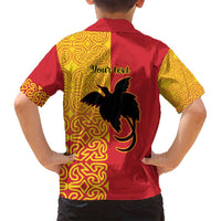 Papua New Guinea Oro Tapa Personalised Family Matching Off Shoulder Maxi Dress and Hawaiian Shirt Simple Bird of Paradise Style LT9 - Polynesian Pride