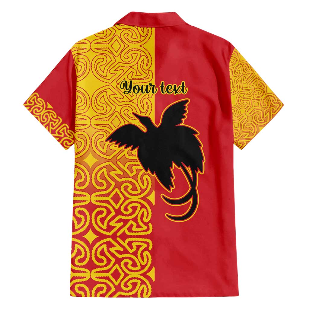 Papua New Guinea Oro Tapa Personalised Family Matching Off Shoulder Short Dress and Hawaiian Shirt Simple Bird of Paradise Style LT9 - Polynesian Pride