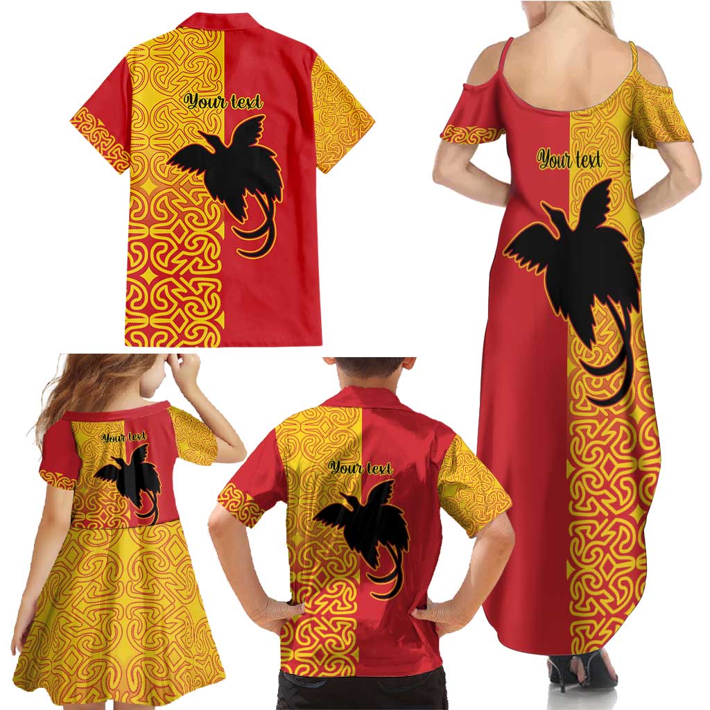 Papua New Guinea Oro Tapa Personalised Family Matching Summer Maxi Dress and Hawaiian Shirt Simple Bird of Paradise Style LT9 - Polynesian Pride