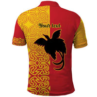 Papua New Guinea Oro Tapa Personalised Polo Shirt Simple Bird of Paradise Style LT9 - Polynesian Pride