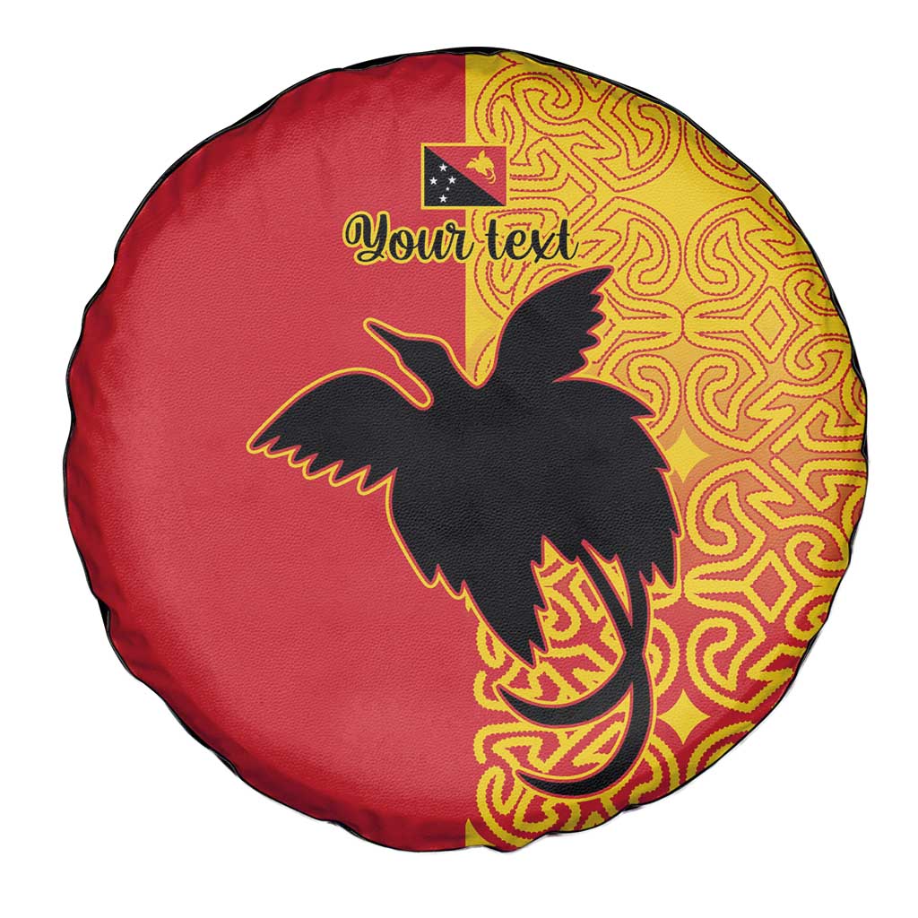 Papua New Guinea Oro Tapa Personalised Spare Tire Cover Simple Bird of Paradise Style LT9 - Polynesian Pride