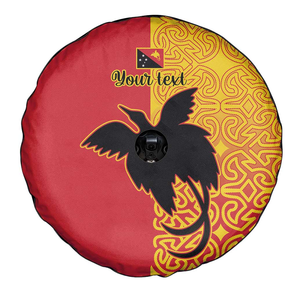 Papua New Guinea Oro Tapa Personalised Spare Tire Cover Simple Bird of Paradise Style LT9 - Polynesian Pride