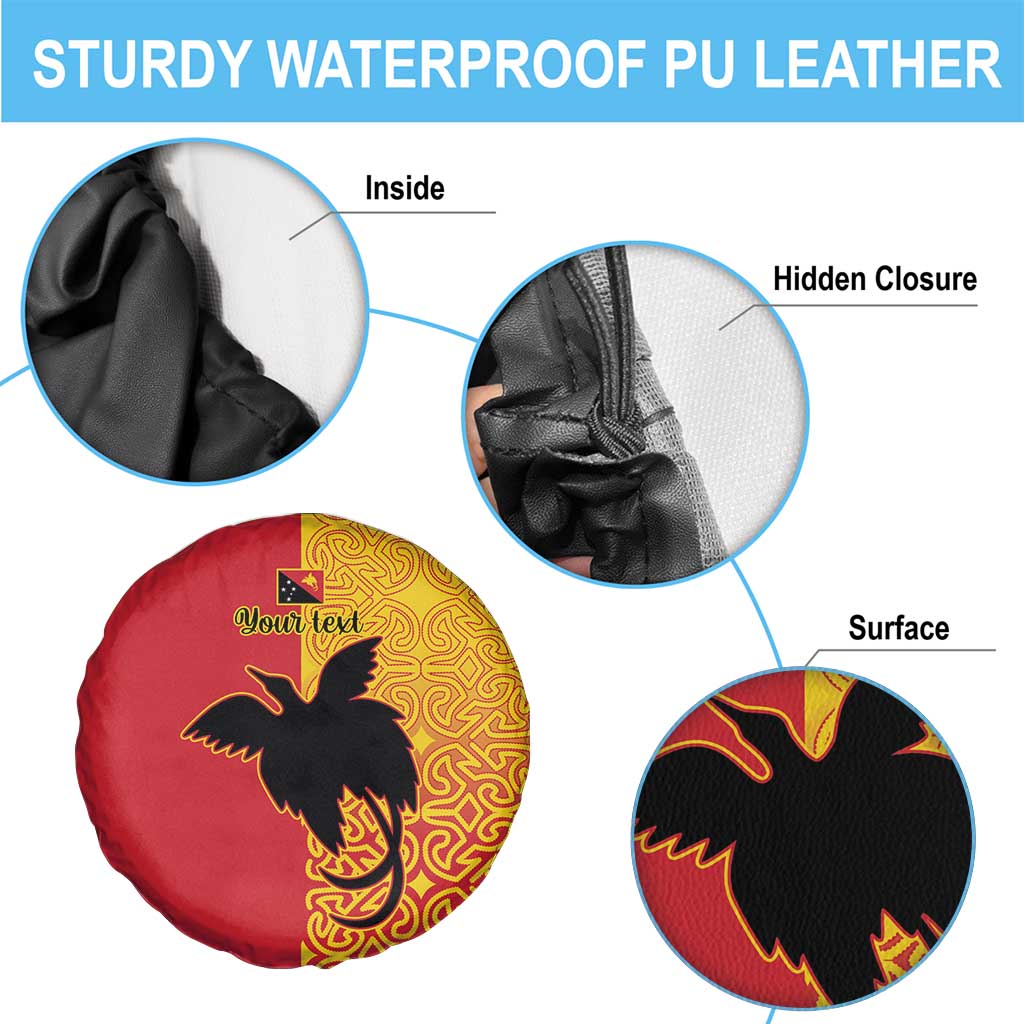 Papua New Guinea Oro Tapa Personalised Spare Tire Cover Simple Bird of Paradise Style LT9 - Polynesian Pride