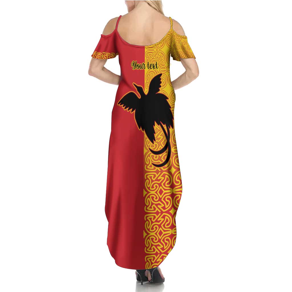 Papua New Guinea Oro Tapa Personalised Summer Maxi Dress Simple Bird of Paradise Style LT9 - Polynesian Pride