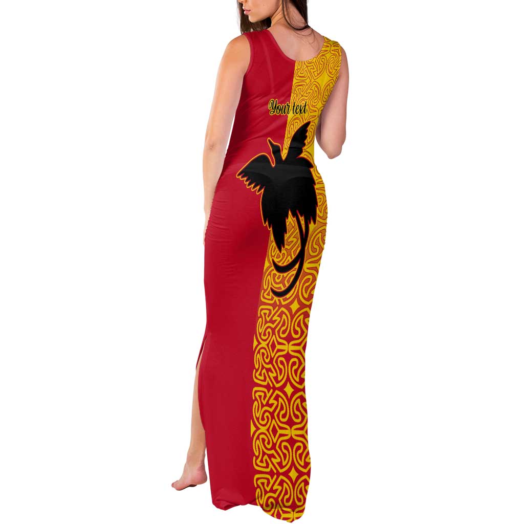 Papua New Guinea Oro Tapa Personalised Tank Maxi Dress Simple Bird of Paradise Style LT9 - Polynesian Pride
