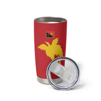 Papua New Guinea Oro Tapa Personalised Tumbler Cup Simple Bird of Paradise Style LT9 - Polynesian Pride