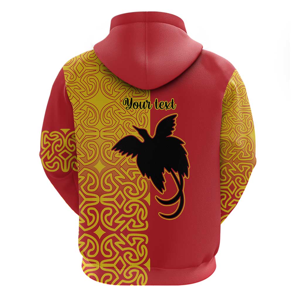 Papua New Guinea Oro Tapa Personalised Zip Hoodie Simple Bird of Paradise Style LT9 - Polynesian Pride