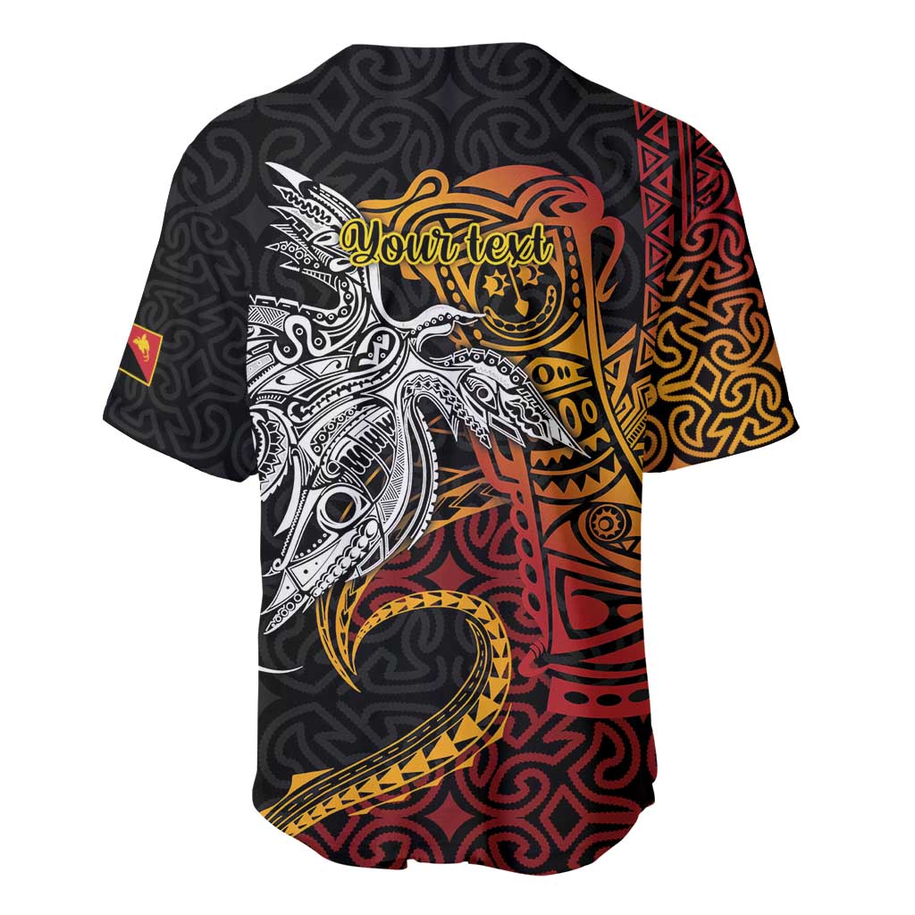 Papua New Guinea Sepik Personalised Baseball Jersey PNG Bird of Paradise Tattoo LT9 - Polynesian Pride