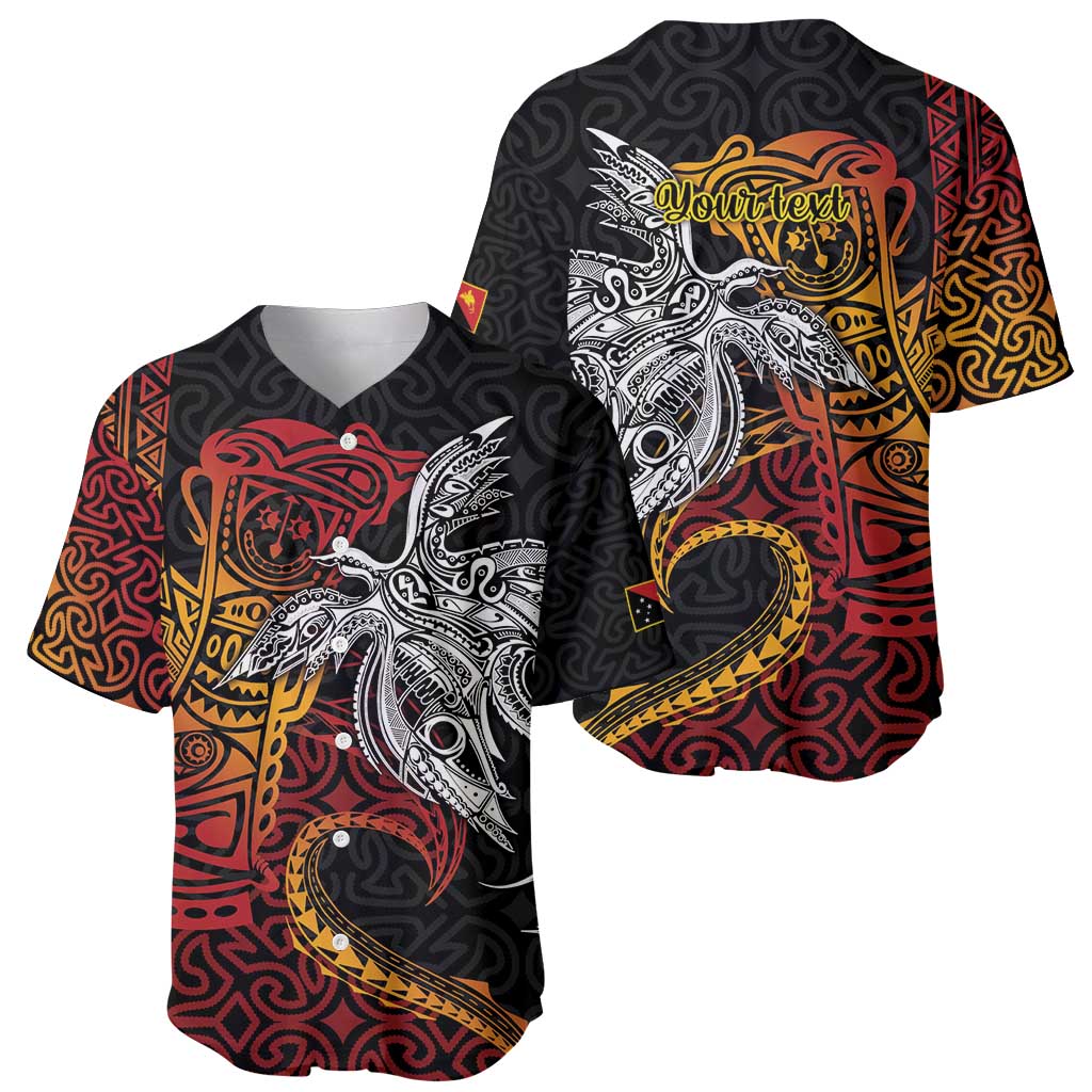 Papua New Guinea Sepik Personalised Baseball Jersey PNG Bird of Paradise Tattoo LT9 - Polynesian Pride