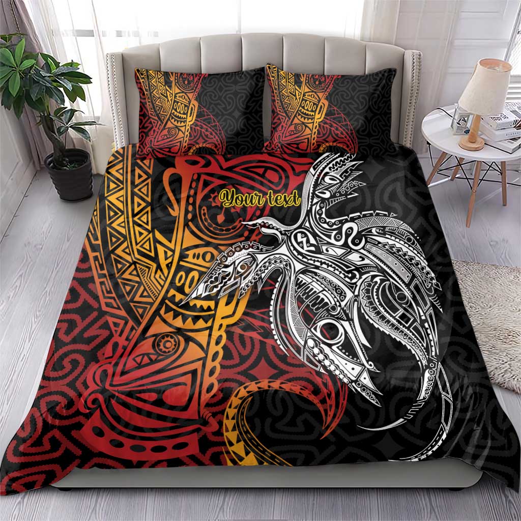 Papua New Guinea Sepik Personalised Bedding Set PNG Bird of Paradise Tattoo LT9 - Polynesian Pride
