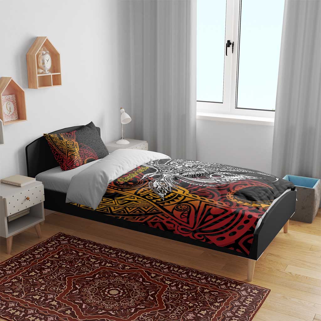 Papua New Guinea Sepik Personalised Bedding Set PNG Bird of Paradise Tattoo LT9 - Polynesian Pride