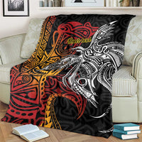 Papua New Guinea Sepik Personalised Blanket PNG Bird of Paradise Tattoo LT9 - Polynesian Pride