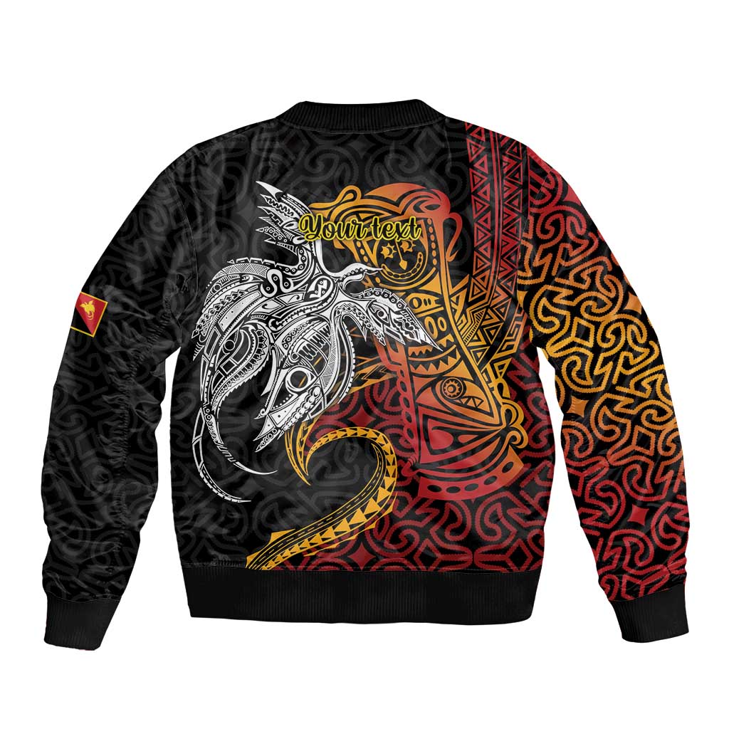 Papua New Guinea Sepik Personalised Bomber Jacket PNG Bird of Paradise Tattoo LT9 - Polynesian Pride