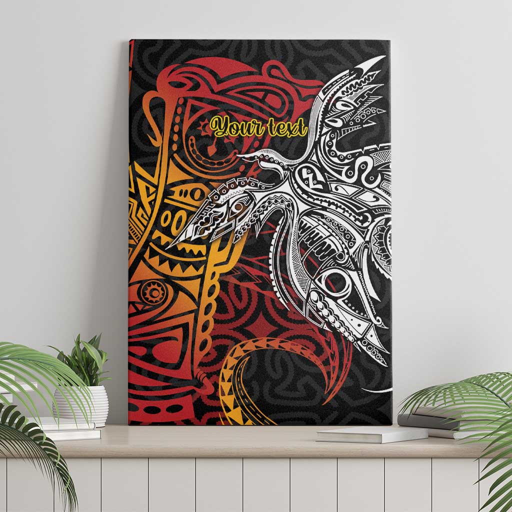 Papua New Guinea Sepik Personalised Canvas Wall Art PNG Bird of Paradise Tattoo LT9 - Polynesian Pride