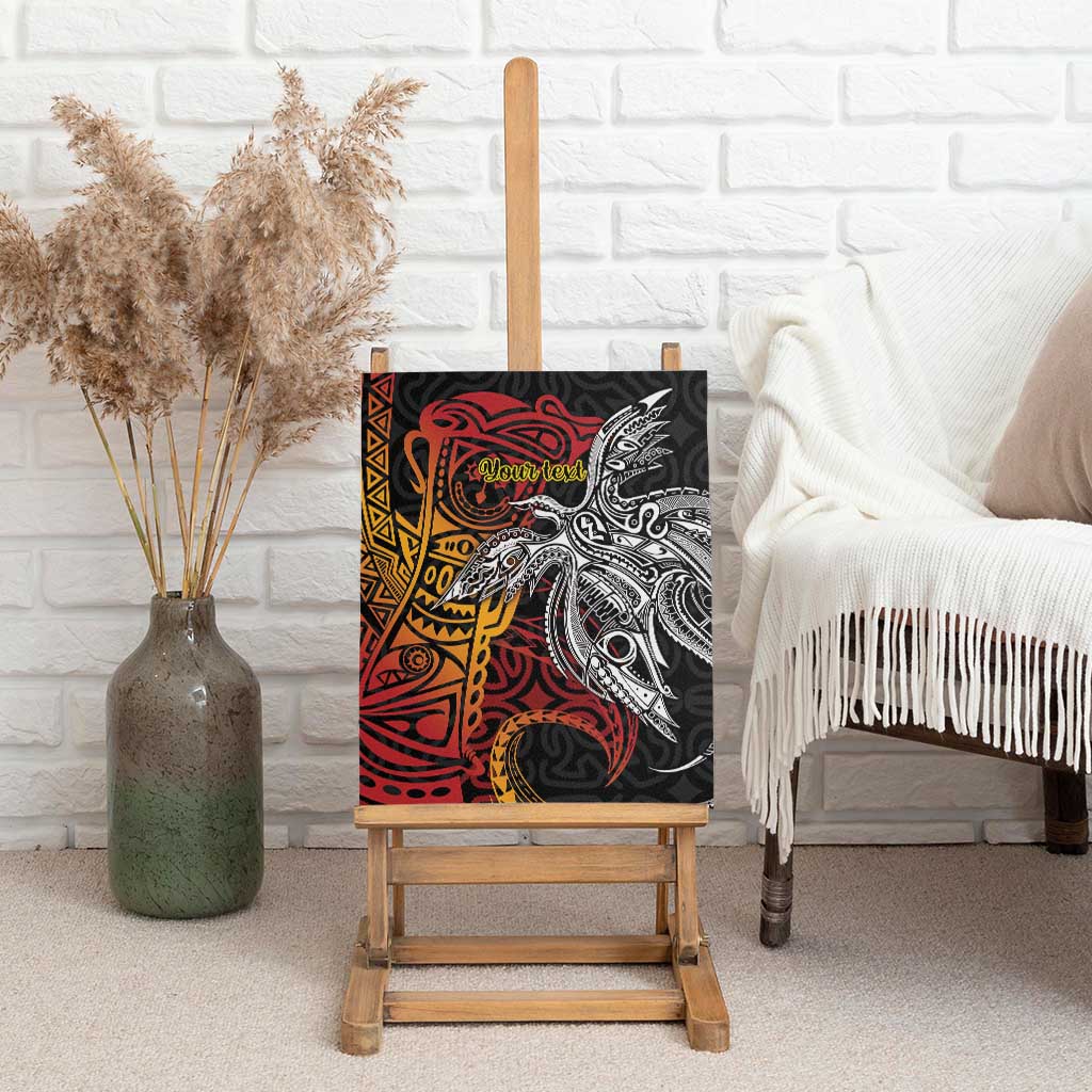 Papua New Guinea Sepik Personalised Canvas Wall Art PNG Bird of Paradise Tattoo LT9 - Polynesian Pride
