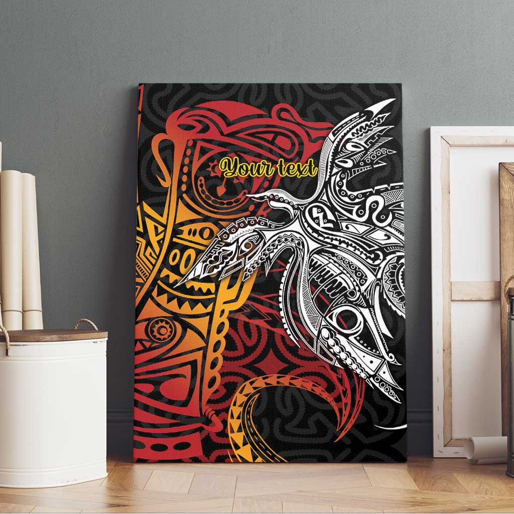 Papua New Guinea Sepik Personalised Canvas Wall Art PNG Bird of Paradise Tattoo LT9 - Polynesian Pride
