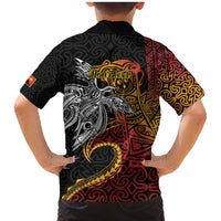 Papua New Guinea Sepik Personalised Family Matching Mermaid Dress and Hawaiian Shirt PNG Bird of Paradise Tattoo LT9 - Polynesian Pride