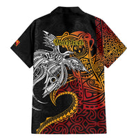 Papua New Guinea Sepik Personalised Family Matching Mermaid Dress and Hawaiian Shirt PNG Bird of Paradise Tattoo LT9 - Polynesian Pride