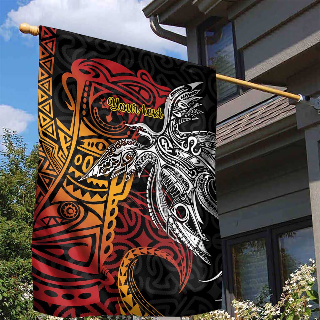 Papua New Guinea Sepik Personalised Garden Flag PNG Bird of Paradise Tattoo LT9 - Polynesian Pride