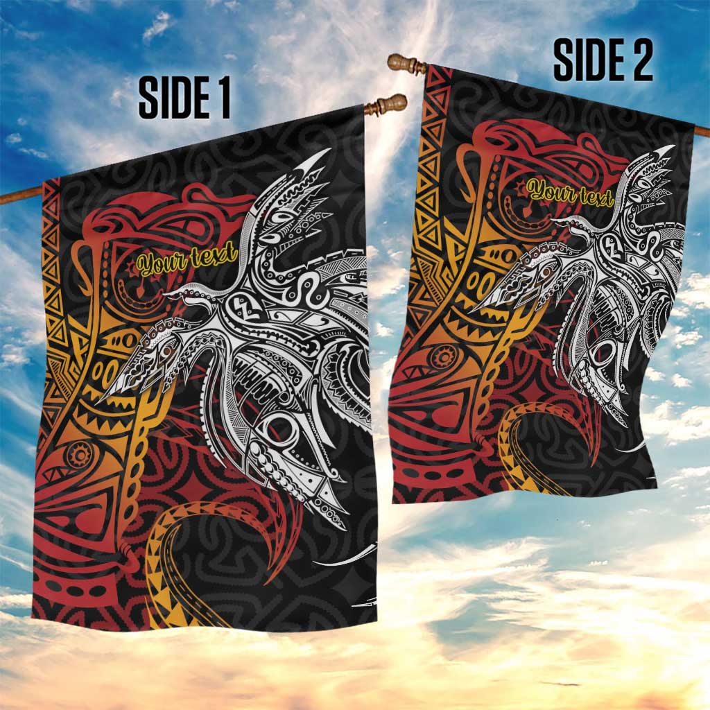Papua New Guinea Sepik Personalised Garden Flag PNG Bird of Paradise Tattoo LT9 - Polynesian Pride