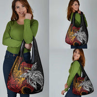 Papua New Guinea Sepik Personalised Grocery Bag PNG Bird of Paradise Tattoo LT9 - Polynesian Pride