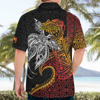 Papua New Guinea Sepik Personalised Hawaiian Shirt PNG Bird of Paradise Tattoo LT9 - Polynesian Pride