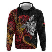 Papua New Guinea Sepik Personalised Hoodie PNG Bird of Paradise Tattoo LT9 Pullover Hoodie Black - Polynesian Pride
