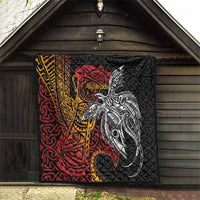 Papua New Guinea Sepik Personalised Quilt PNG Bird of Paradise Tattoo LT9 - Polynesian Pride