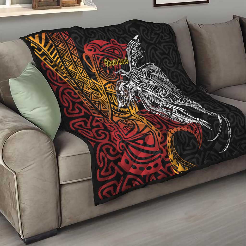 Papua New Guinea Sepik Personalised Quilt PNG Bird of Paradise Tattoo LT9 - Polynesian Pride
