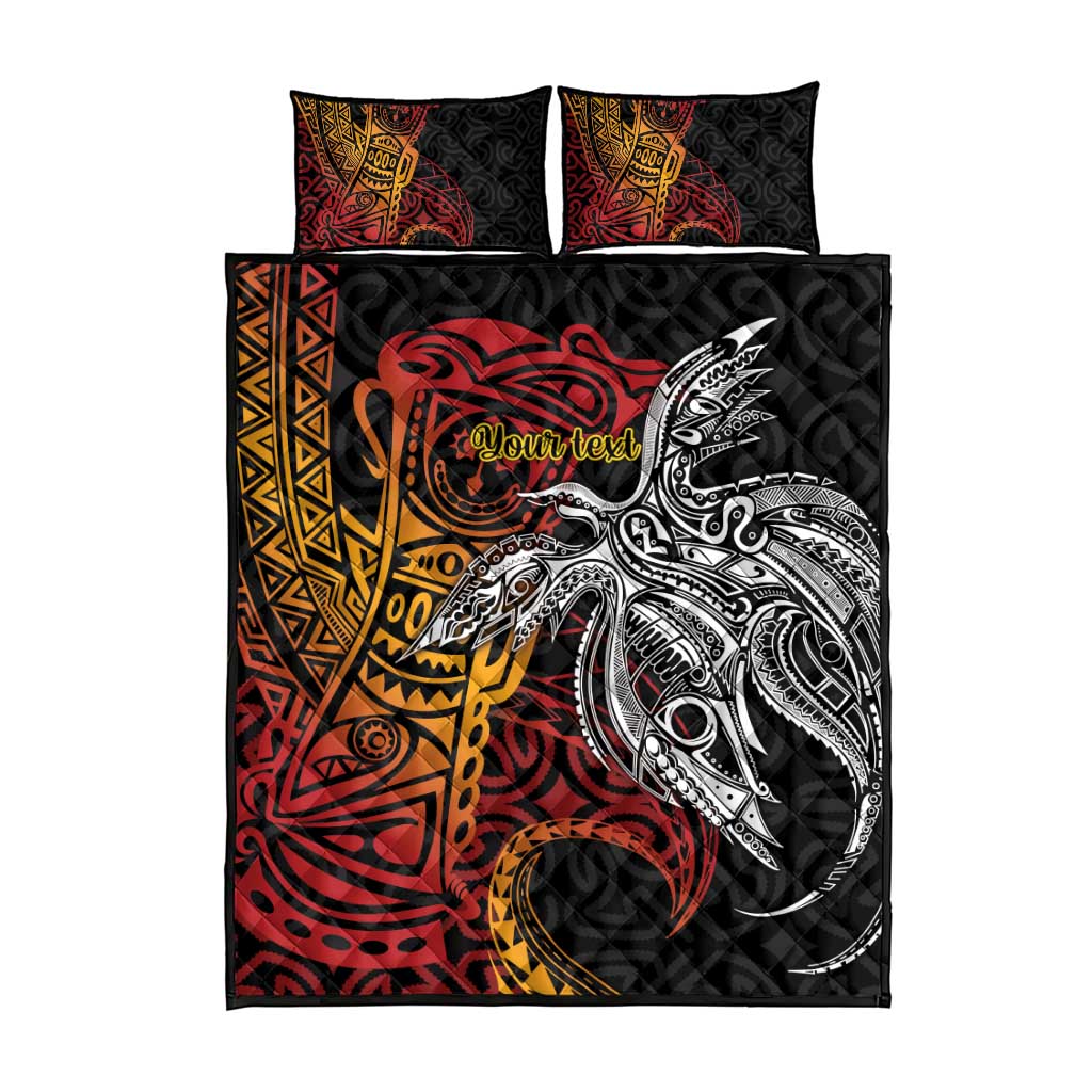 Papua New Guinea Sepik Personalised Quilt Bed Set PNG Bird of Paradise Tattoo LT9 - Polynesian Pride