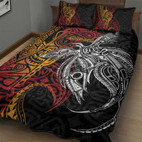 Papua New Guinea Sepik Personalised Quilt Bed Set PNG Bird of Paradise Tattoo LT9 - Polynesian Pride