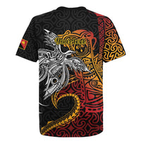 Papua New Guinea Sepik Personalised Rugby Jersey PNG Bird of Paradise Tattoo LT9 - Polynesian Pride