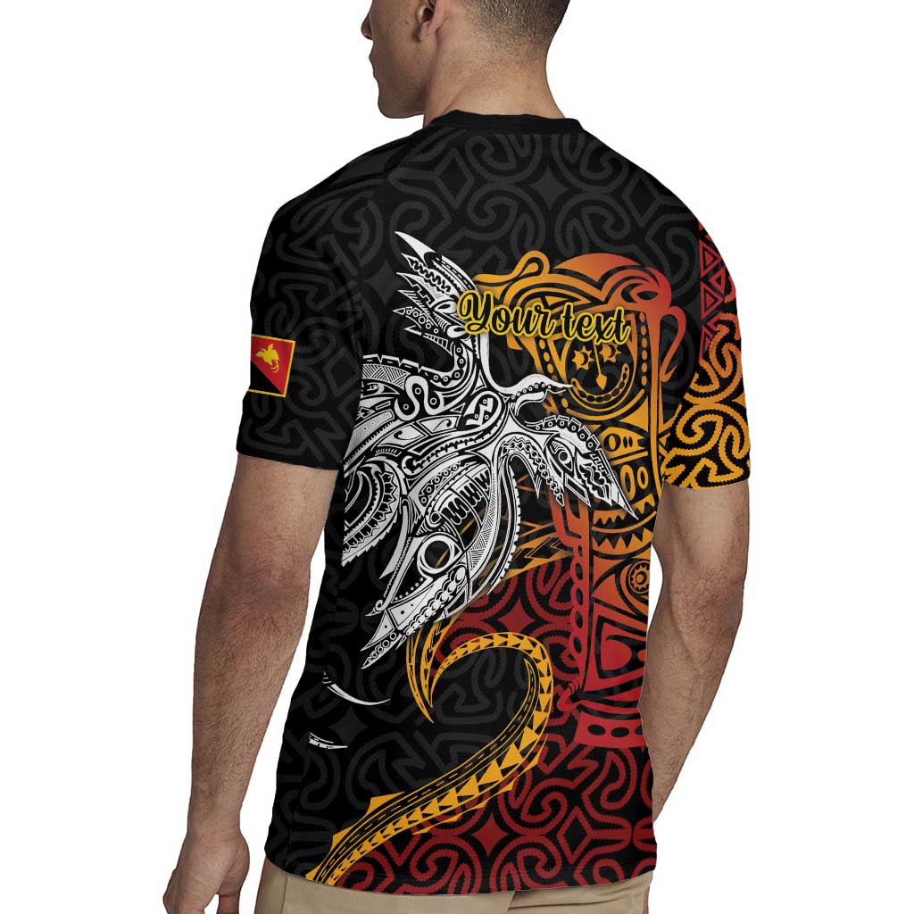 Papua New Guinea Sepik Personalised Rugby Jersey PNG Bird of Paradise Tattoo LT9 - Polynesian Pride