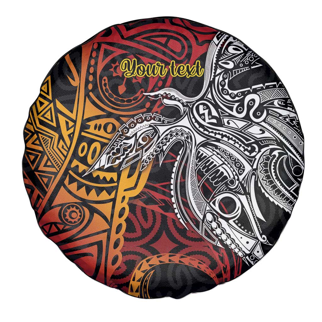 Papua New Guinea Sepik Personalised Spare Tire Cover PNG Bird of Paradise Tattoo LT9 - Polynesian Pride