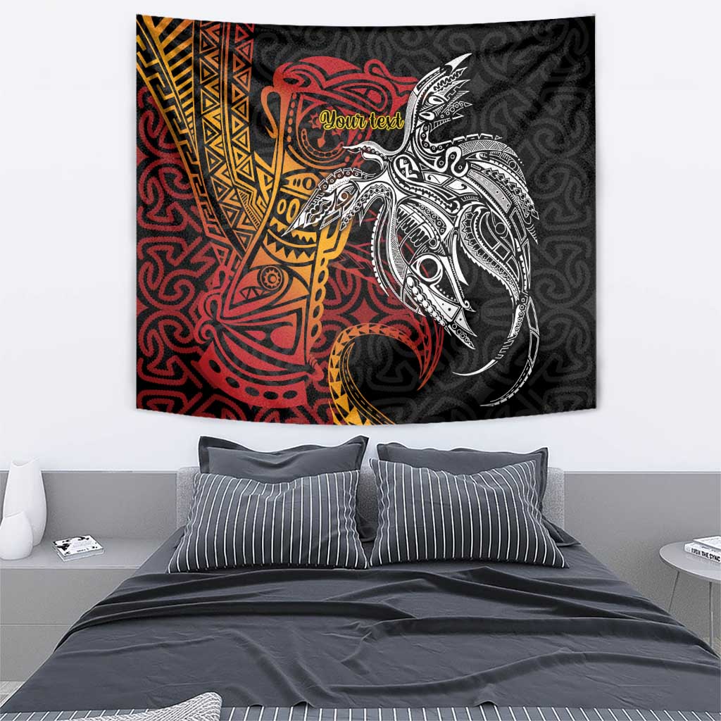 Papua New Guinea Sepik Personalised Tapestry PNG Bird of Paradise Tattoo LT9 - Polynesian Pride