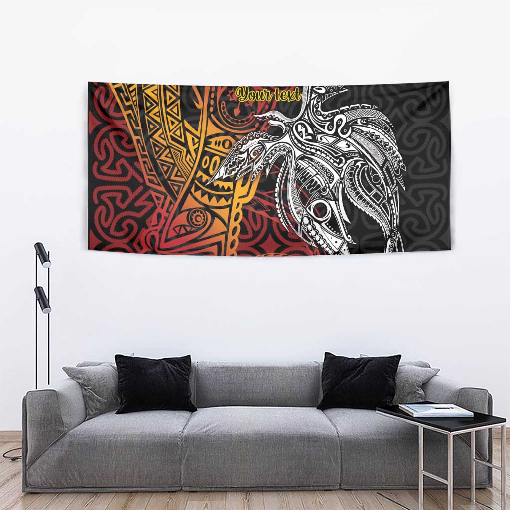 Papua New Guinea Sepik Personalised Tapestry PNG Bird of Paradise Tattoo LT9 - Polynesian Pride