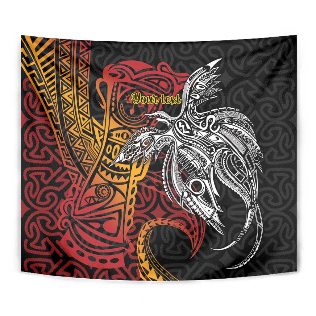 Papua New Guinea Sepik Personalised Tapestry PNG Bird of Paradise Tattoo LT9 - Polynesian Pride