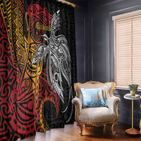 Papua New Guinea Sepik Personalised Window Curtain PNG Bird of Paradise Tattoo LT9 - Polynesian Pride
