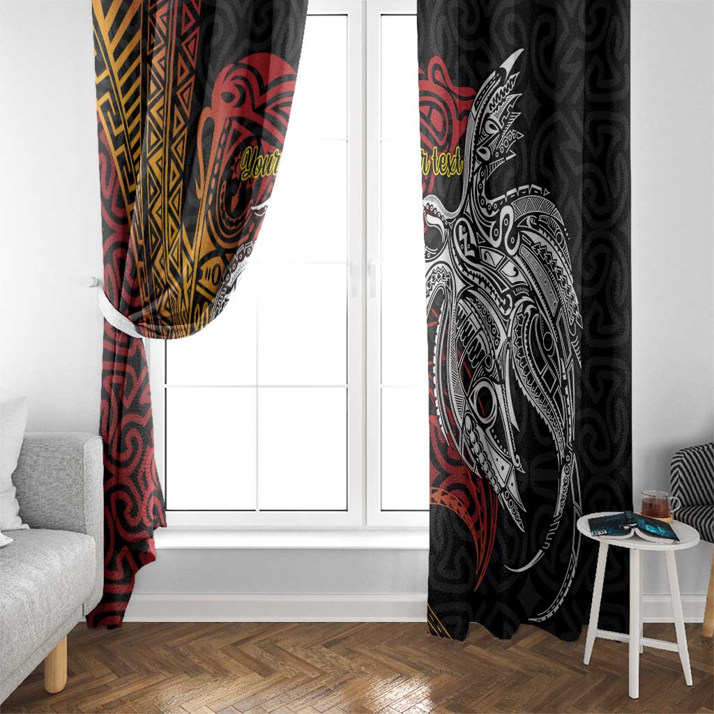 Papua New Guinea Sepik Personalised Window Curtain PNG Bird of Paradise Tattoo LT9 - Polynesian Pride