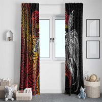 Papua New Guinea Sepik Personalised Window Curtain PNG Bird of Paradise Tattoo LT9 - Polynesian Pride