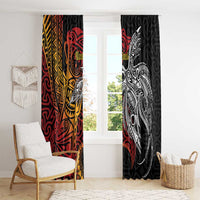 Papua New Guinea Sepik Personalised Window Curtain PNG Bird of Paradise Tattoo LT9 - Polynesian Pride