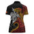 Papua New Guinea Sepik Personalised Women Polo Shirt PNG Bird of Paradise Tattoo - Polynesian Pride
