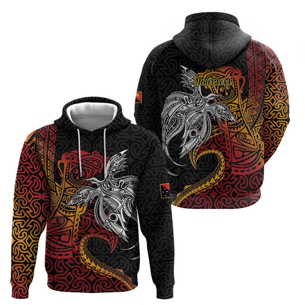 Papua New Guinea Sepik Personalised Zip Hoodie PNG Bird of Paradise Tattoo LT9 - Polynesian Pride