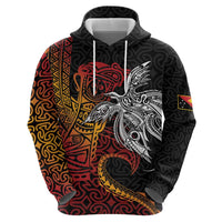 Papua New Guinea Sepik Personalised Zip Hoodie PNG Bird of Paradise Tattoo LT9 - Polynesian Pride