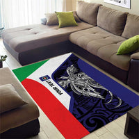Personalised PNG Bougainville Area Rug Bird of Paradise Tattoo Flag Motif LT9 - Polynesian Pride