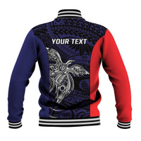 Personalised PNG Bougainville Baseball Jacket Bird of Paradise Tattoo Flag Motif LT9 - Polynesian Pride