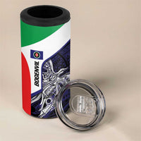 Personalised PNG Bougainville 4 in 1 Can Cooler Tumbler Bird of Paradise Tattoo Flag Motif LT9 - Polynesian Pride