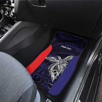 Personalised PNG Bougainville Car Mats Bird of Paradise Tattoo Flag Motif LT9 - Polynesian Pride