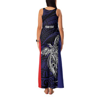 Personalised PNG Bougainville Family Matching Tank Maxi Dress and Hawaiian Shirt Bird of Paradise Tattoo Flag Motif LT9 - Polynesian Pride